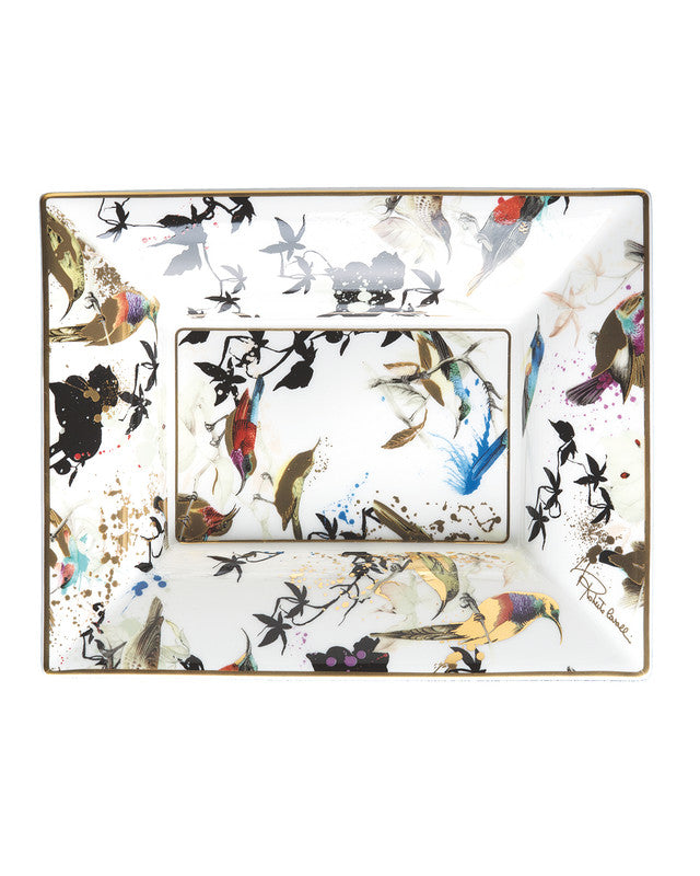 Tray GARDEN'S BIRDS Rectangular Large  7.75" x 6.3"