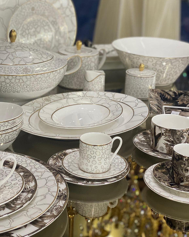 Coffee Cup & Saucer GIRAFFE Set of 2 in Luxury Box  diam. 2.3