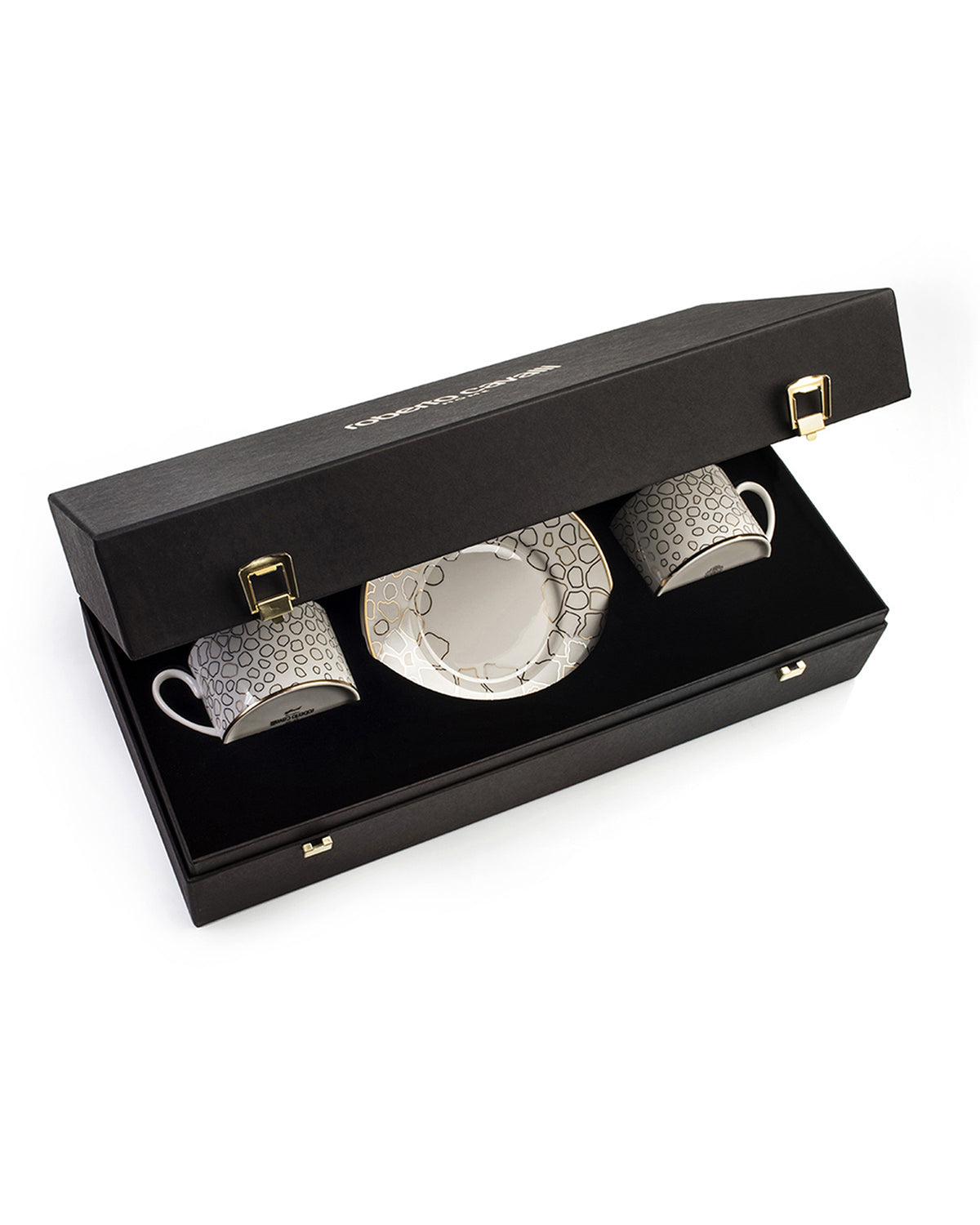 Tea Cup & Saucer GIRAFFE Set of 2 in Luxury Box diam. 3.3", H 2.3", cap. 7.5 oz, Saucer diam. 6"