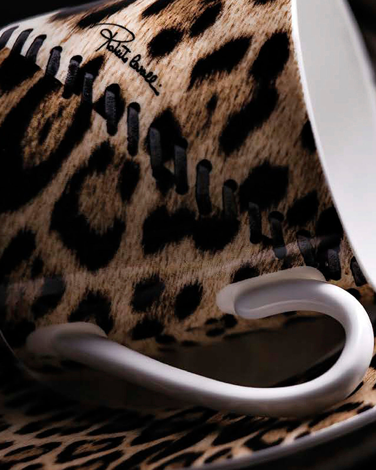 Coffee Cup & Saucer JAGUAR Set of 2 in Luxury Box  diam. 2.3", H 2.5", Cap. 4 oz, Saucer diam. 4.75"
