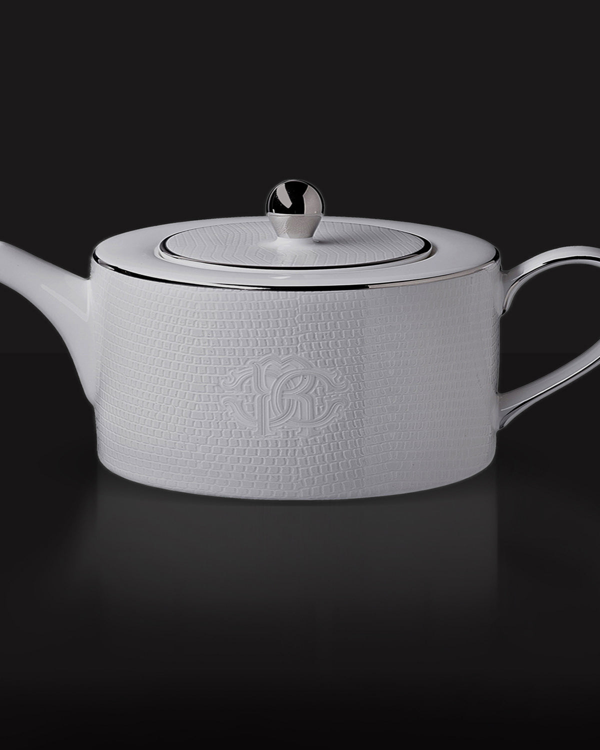 Tea Pot or Coffee Pot LIZARD PLATIN   diam. 4.75", H 4.5"