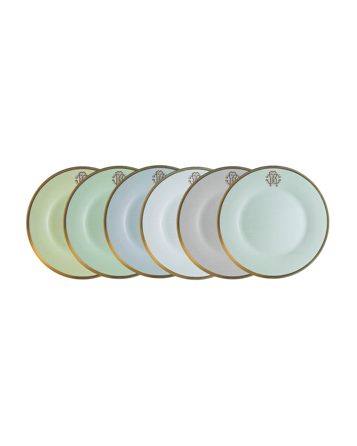 LIZZARD SUNRISE Dessert Plate Set of 6