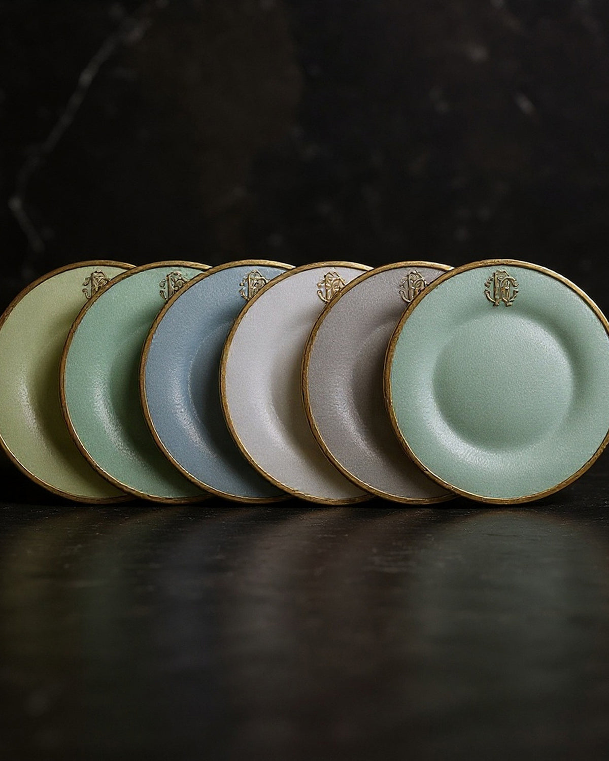 LIZZARD SUNRISE Dessert Plate Set of 6