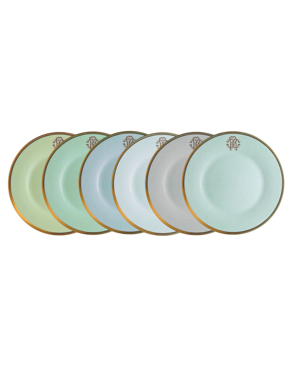 LIZZARD SUNRISE Dessert Plate Set of 6
