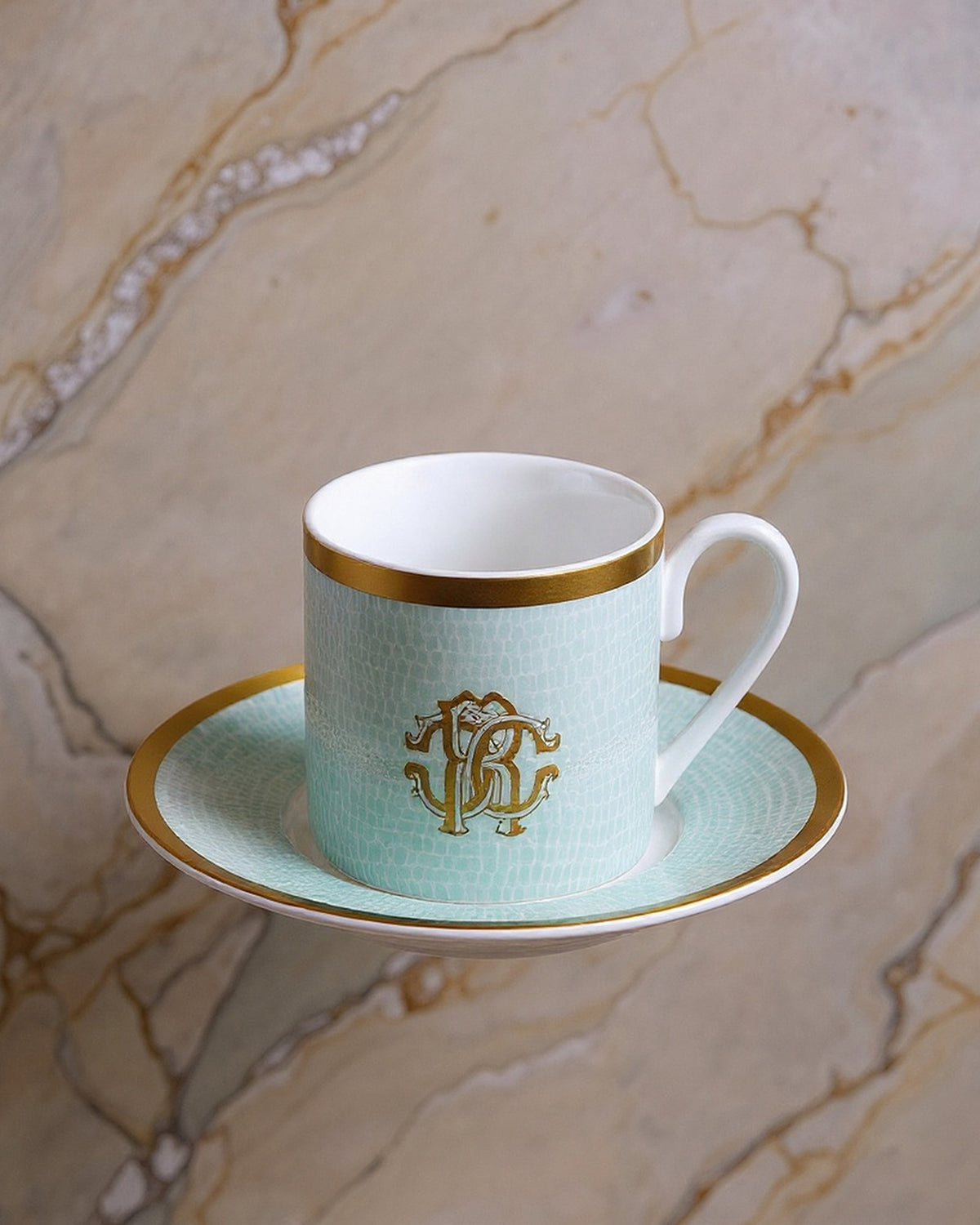 LIZZARD SUNRISE Coffee Cup & Saucer in Luxury Gift Box Set of 6