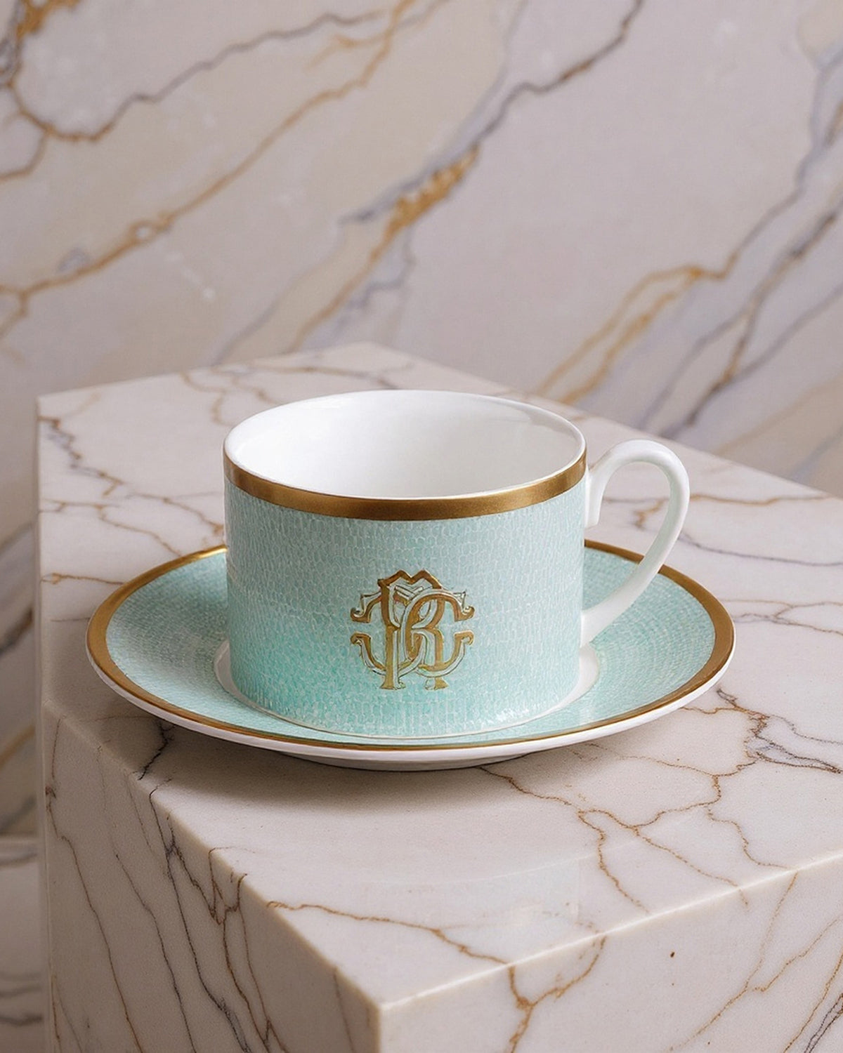 LIZZARD SUNRISE Tea Cup & Saucer in Luxury Gift Box Set of 6