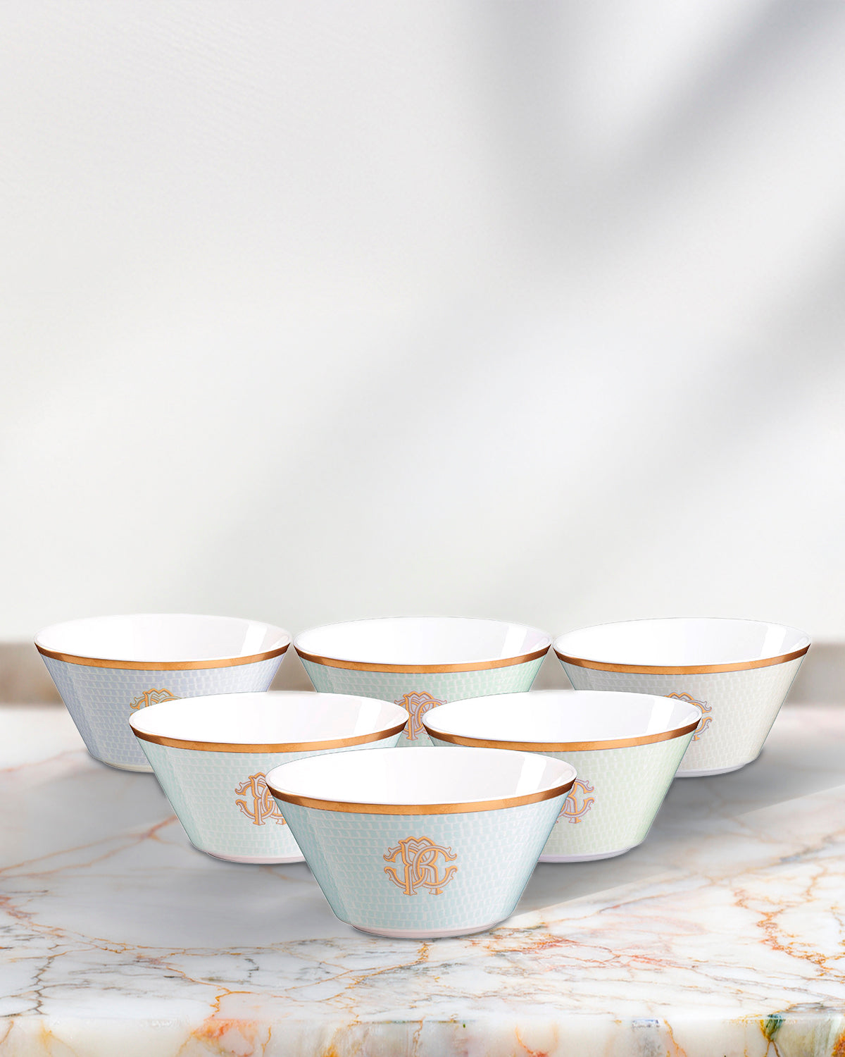 LIZZARD SUNRISE Fruit Bowl Set of 6