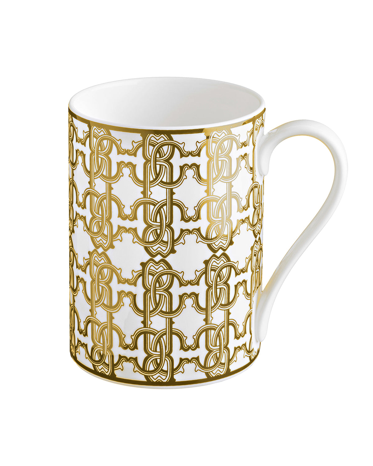 Mug Cup MONOGRAM in Luxury Box Gold diam. 2.5", H 3.3", cap. 12.5 oz
