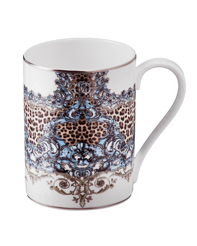 Roberto Cavalli Home Mug Cup PALAZZO PITTI in Luxury Box diam. 2.5", H 3.3", cap. 12.5 oz