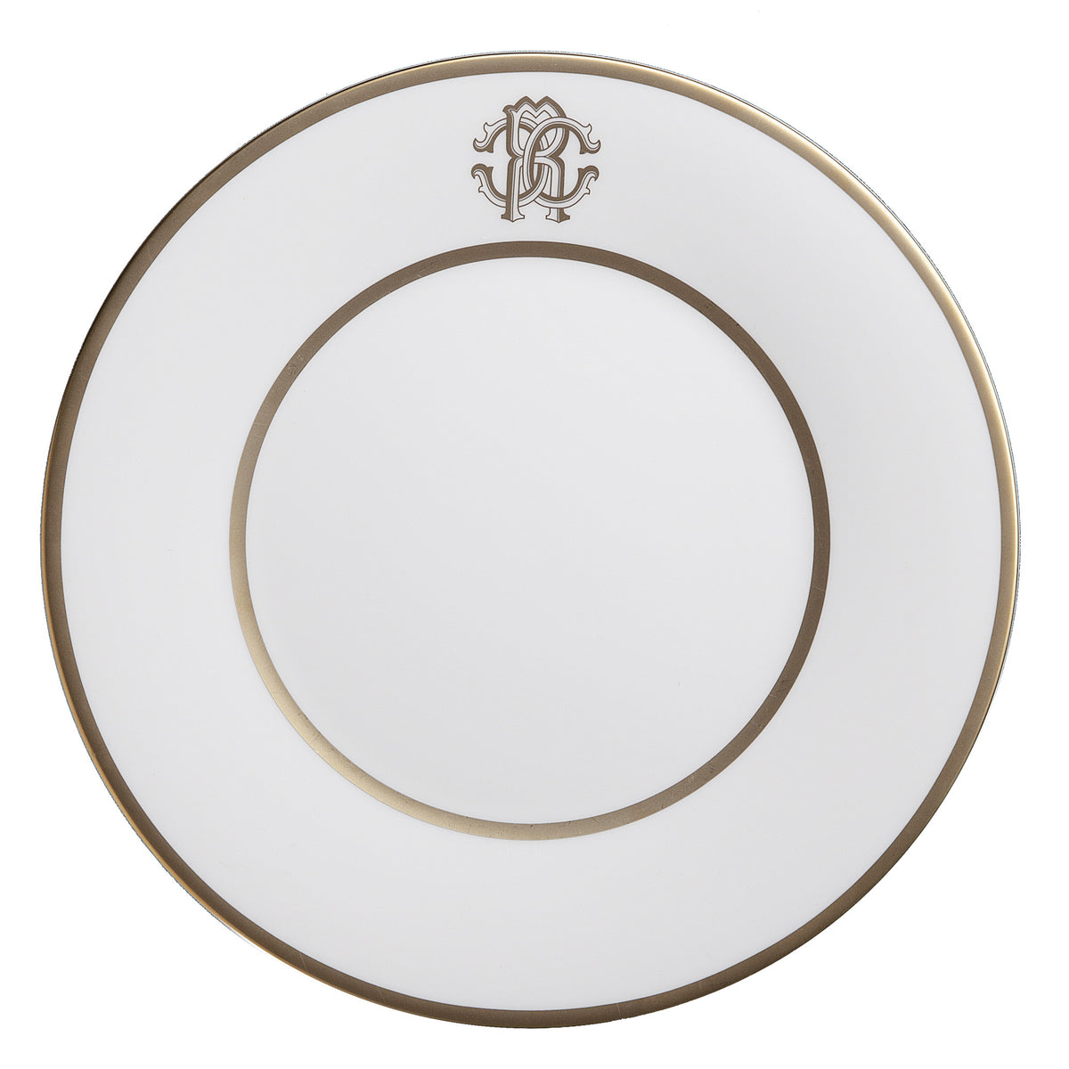Dinner Plate SILK Set of 6 Fine Bone China Gold 24k Gold Paint