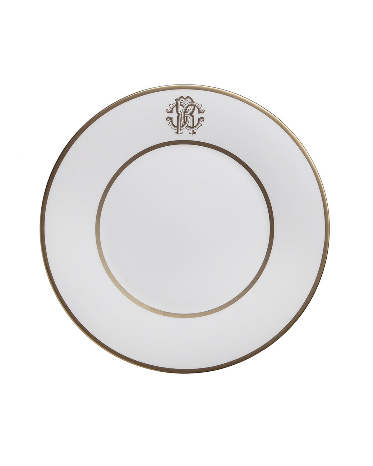 Dessert Plate SILK Set of 6 Fine Bone China Gold 24k Gold Paint