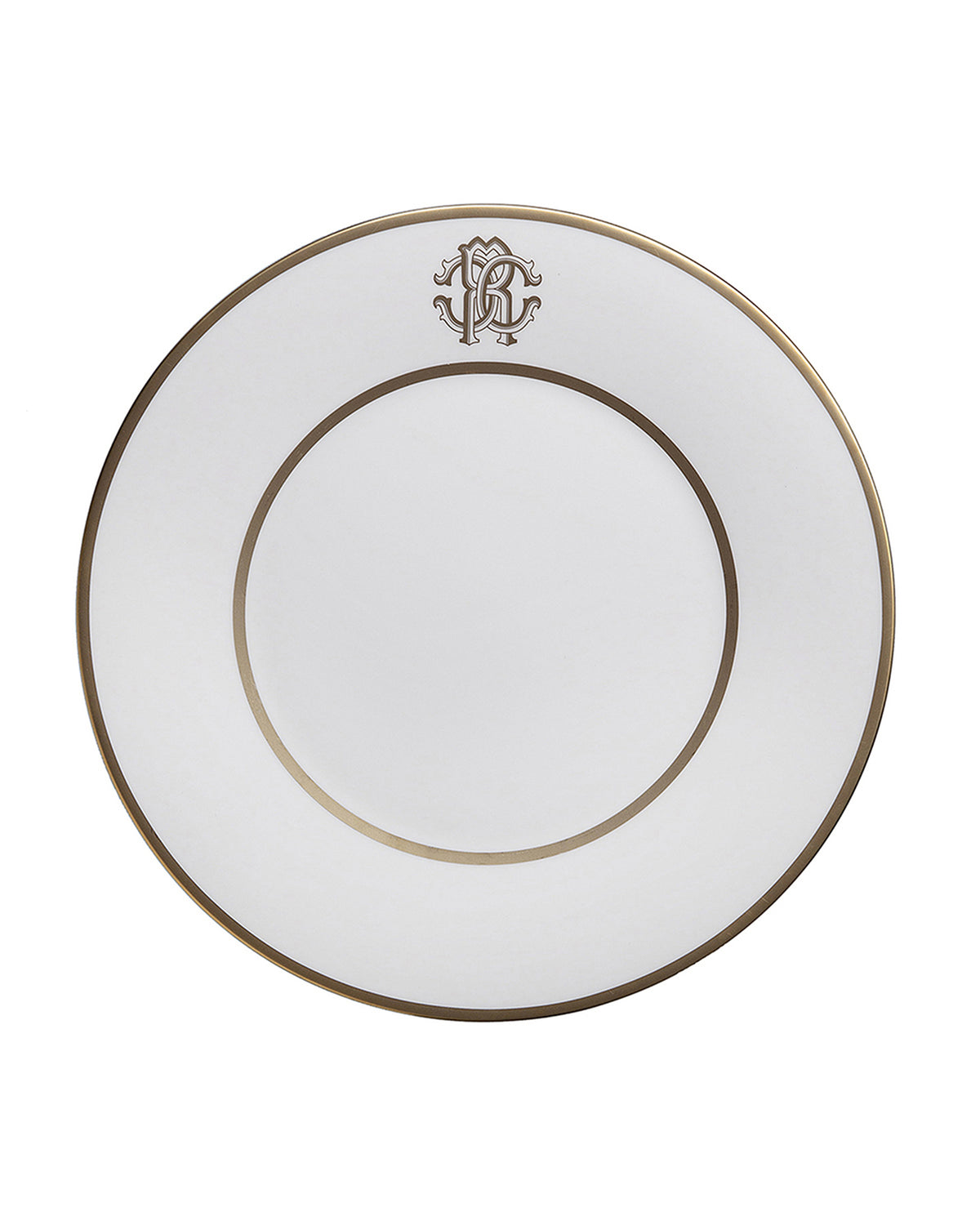 Dessert Plate SILK Set of 6 Fine Bone China Gold 24k Gold Paint