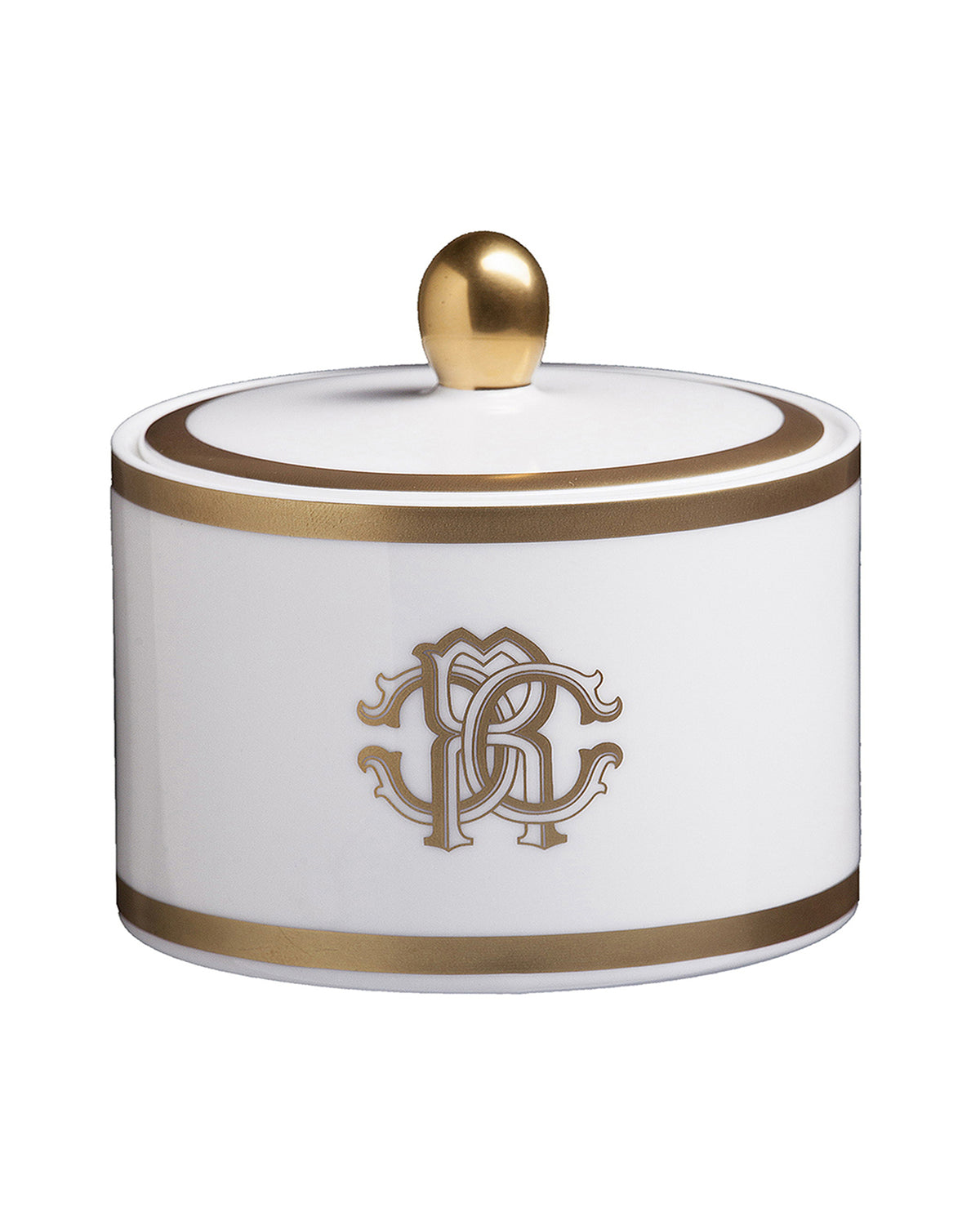 Sugar Pot SILK  Gold diam. 3.3", H 3.5"