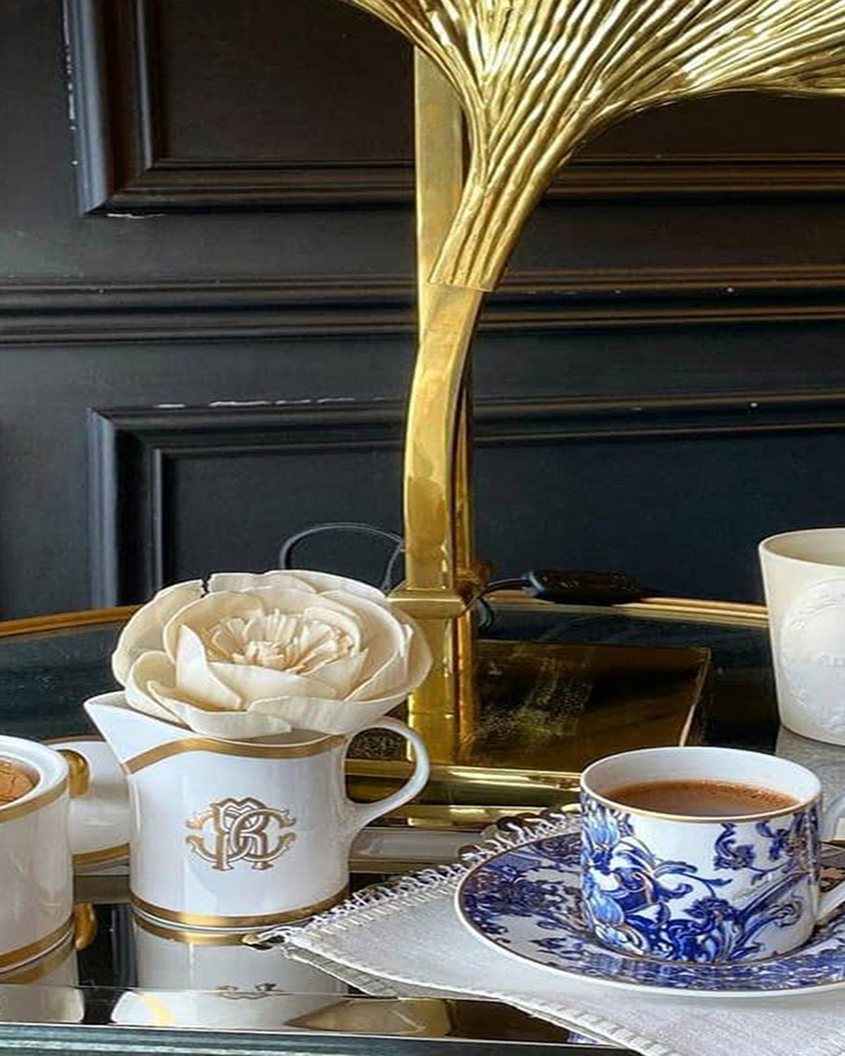 Creamer SILK  Gold diam. 3.5", H 3.3"