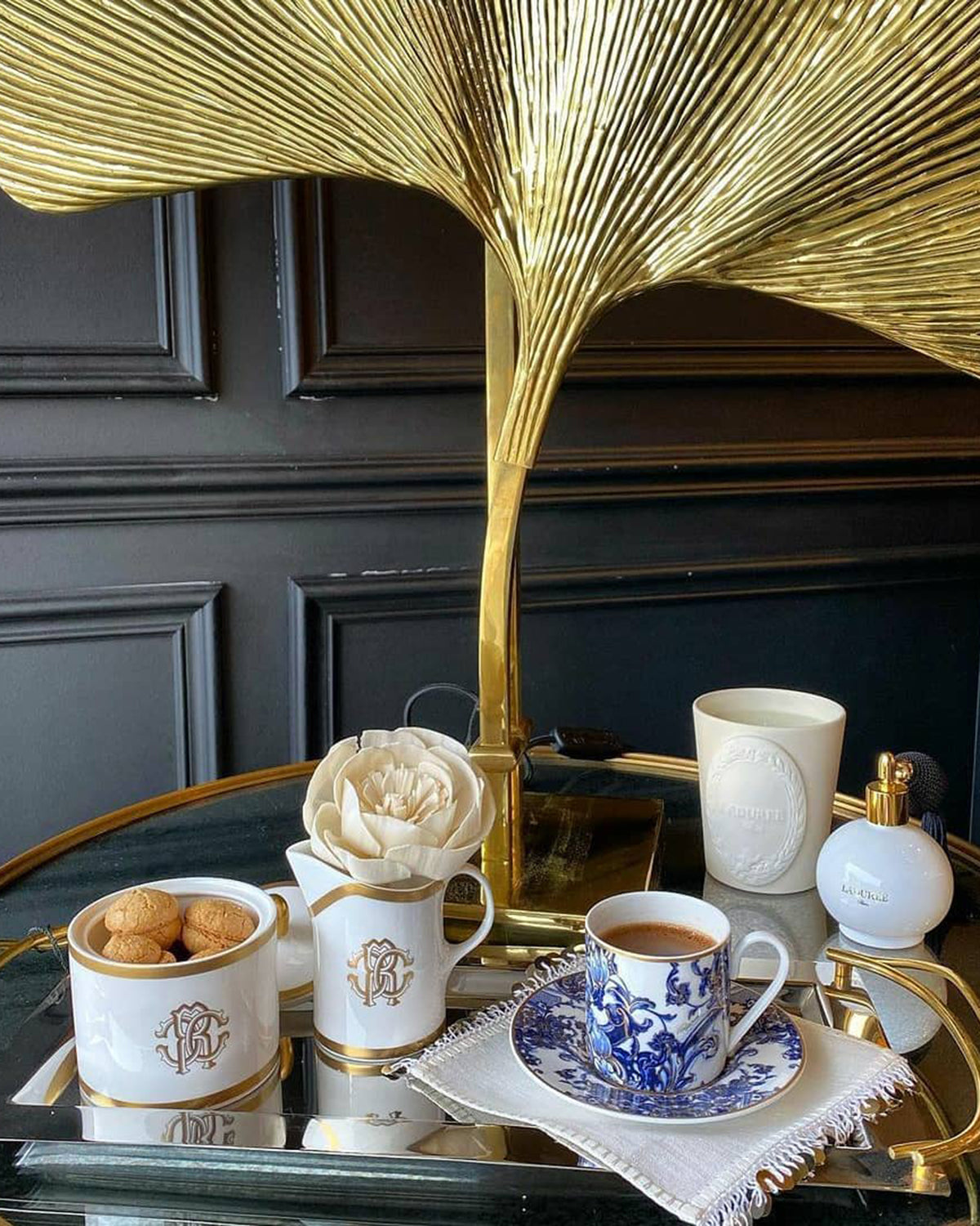 Creamer SILK  Gold diam. 3.5", H 3.3"