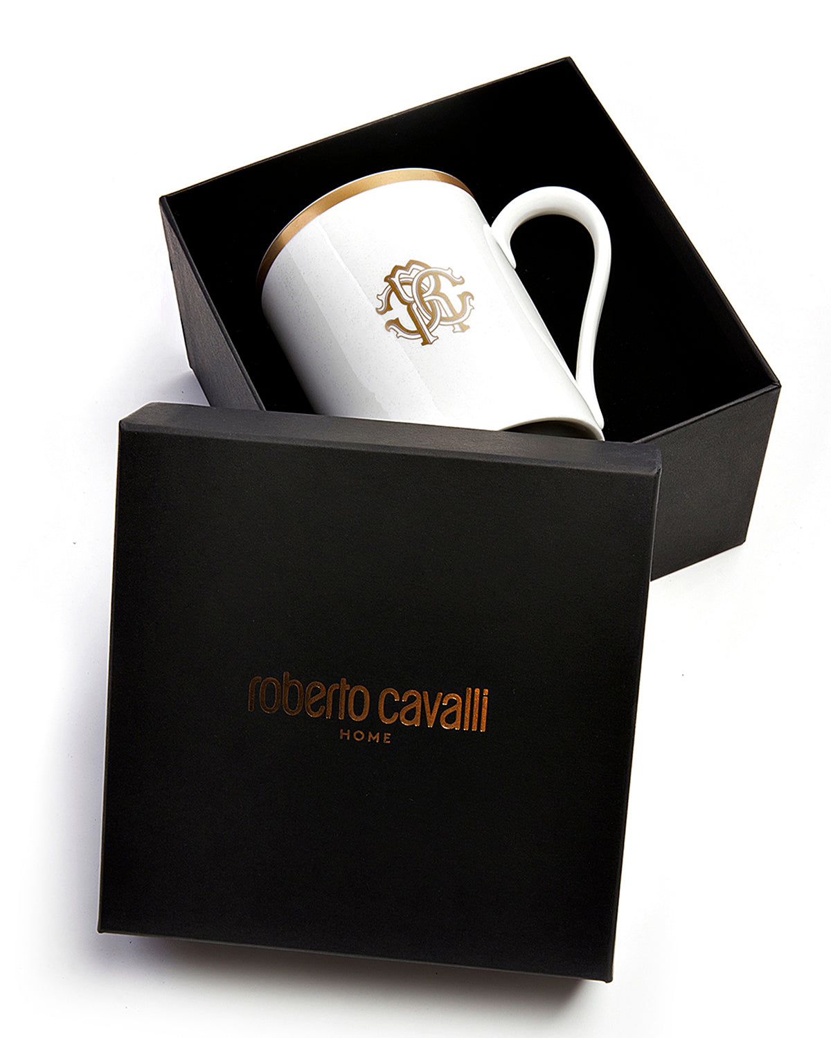 Mug Cup SILK in Luxury Box Gold diam. 2.5", H 3.3", cap. 12.5 oz
