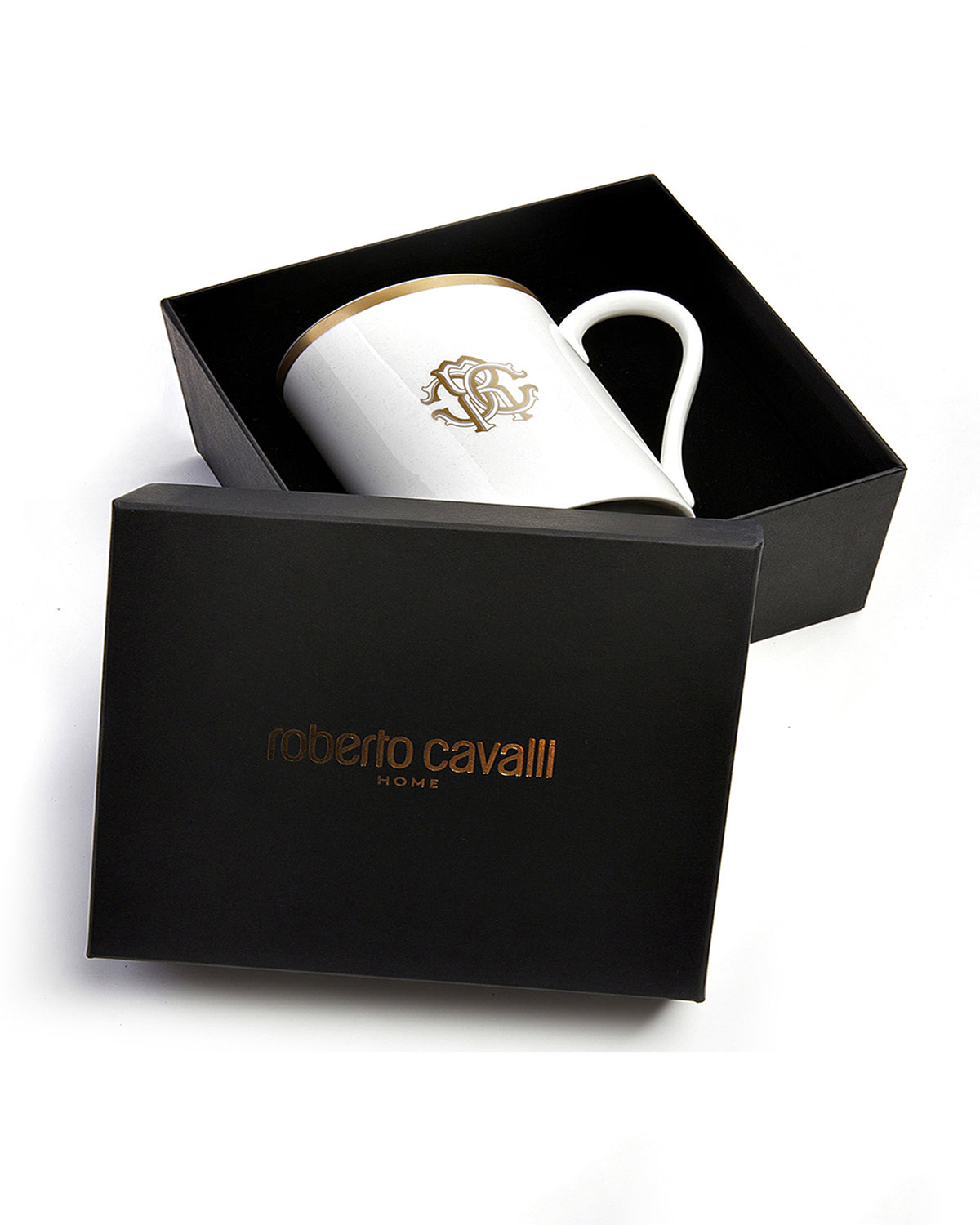 Mug Cup SILK in Luxury Box Gold diam. 2.5", H 3.3", cap. 12.5 oz