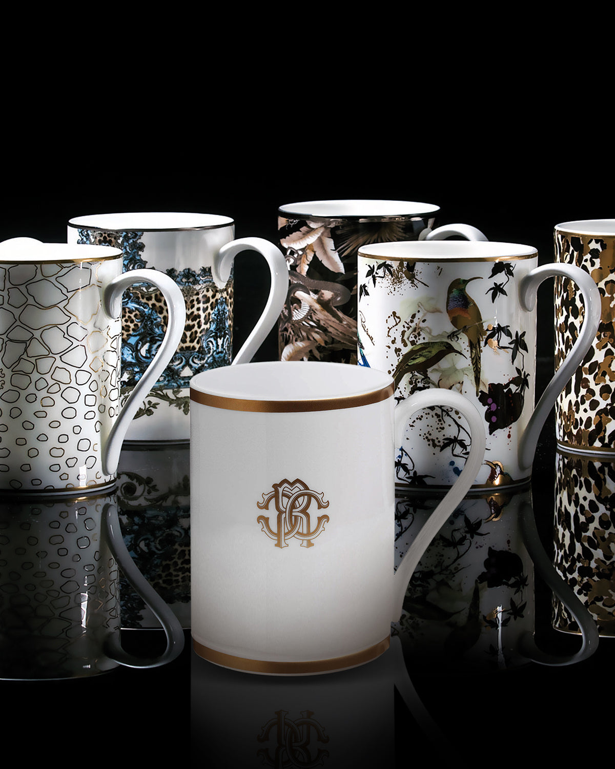 Mug Cup SILK in Luxury Box Gold diam. 2.5", H 3.3", cap. 12.5 oz