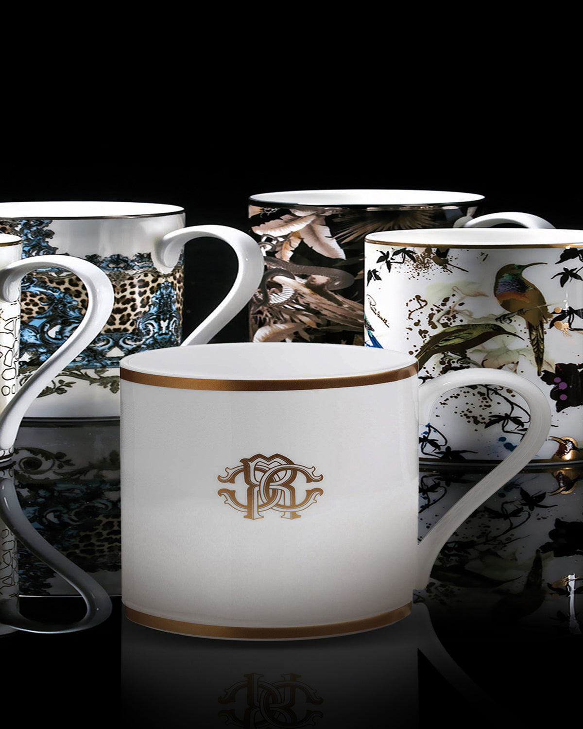 Mug Cup SILK in Luxury Box Gold diam. 2.5", H 3.3", cap. 12.5 oz