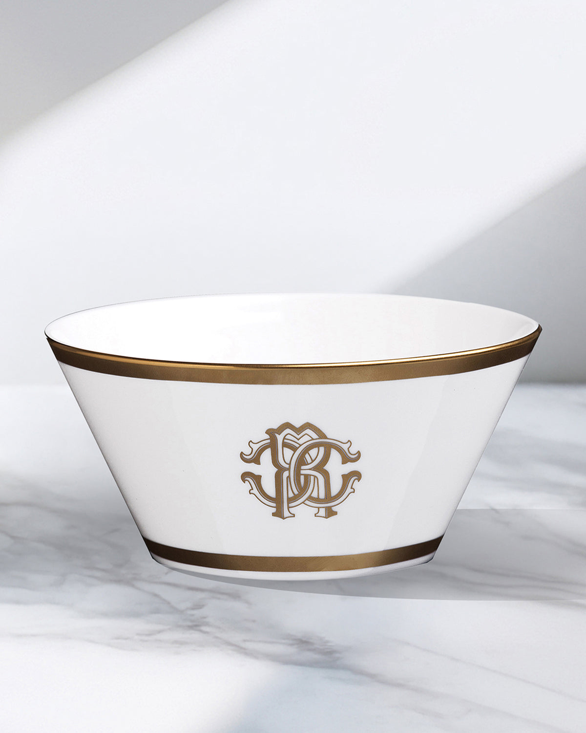 Fruit Bowl SILK Set of 6 Fine Bone China Gold 24k Gold Paint