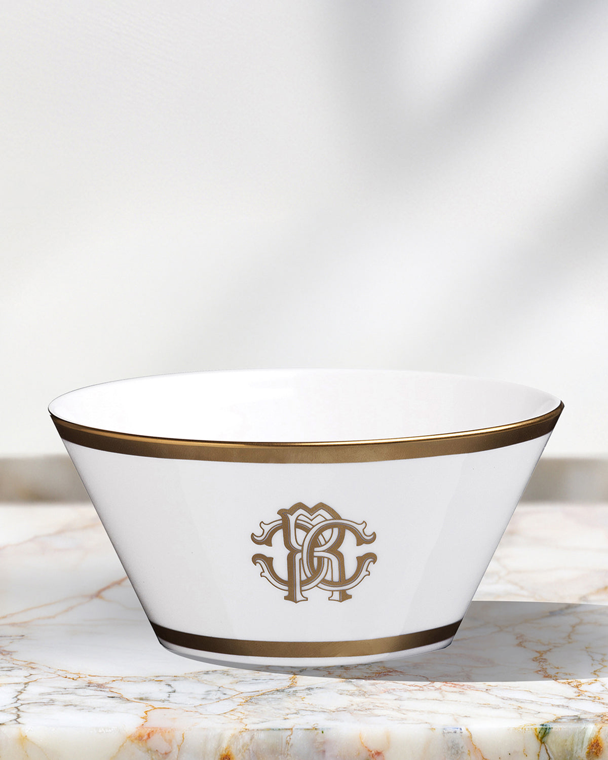 Fruit Bowl SILK Set of 6 Fine Bone China Gold 24k Gold Paint