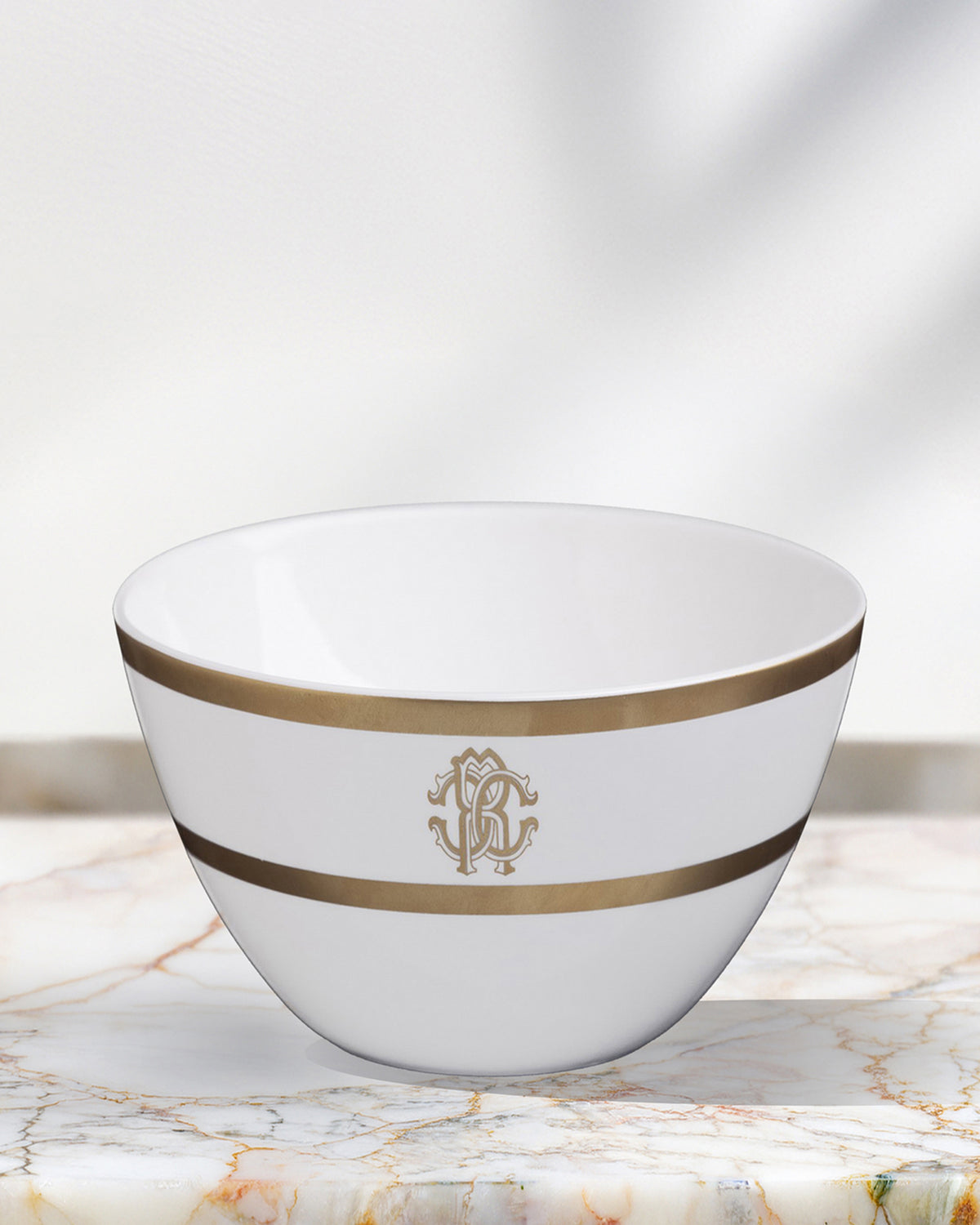 Rice Bowl SILK Set of 6 Fine Bone China Gold 24k Gold Paint