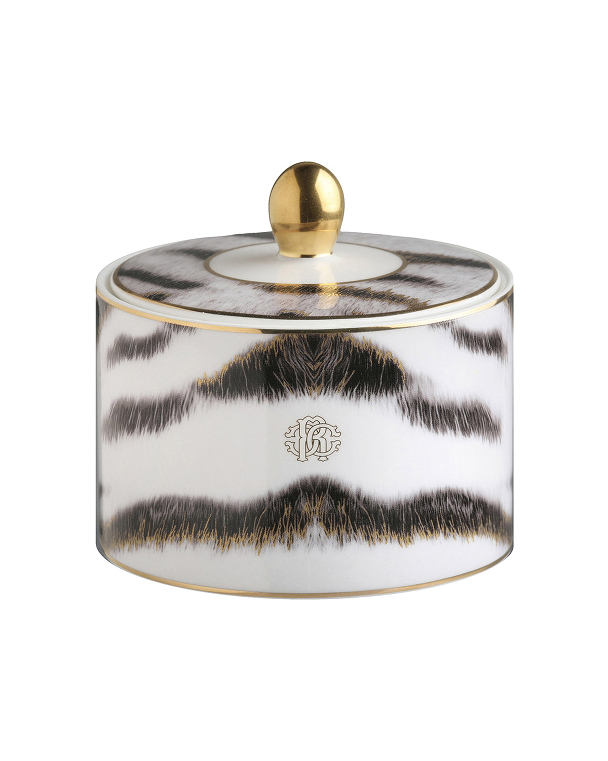 Sugar Pot TIGER   diam. 3.3", H 3.5"