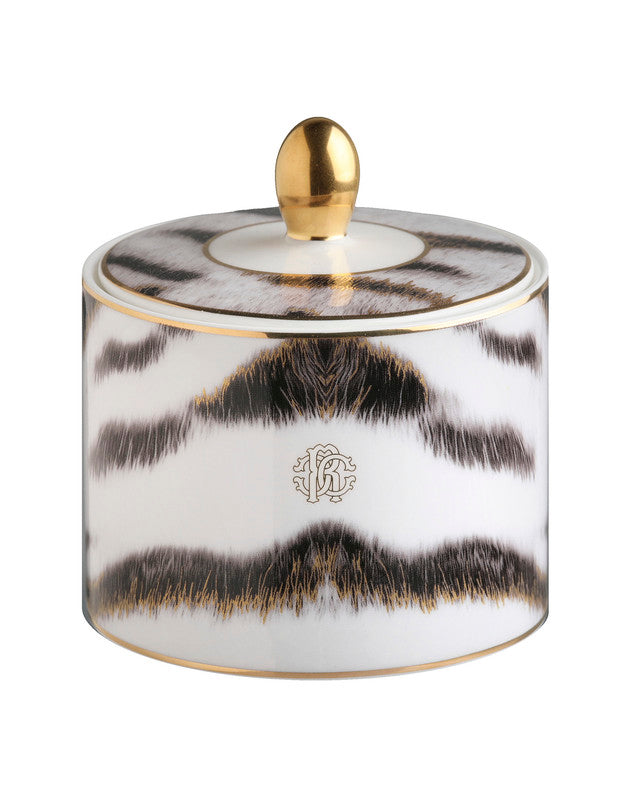 Roberto Cavalli Home Sugar Pot TIGER diam. 3.3", H 3.5"