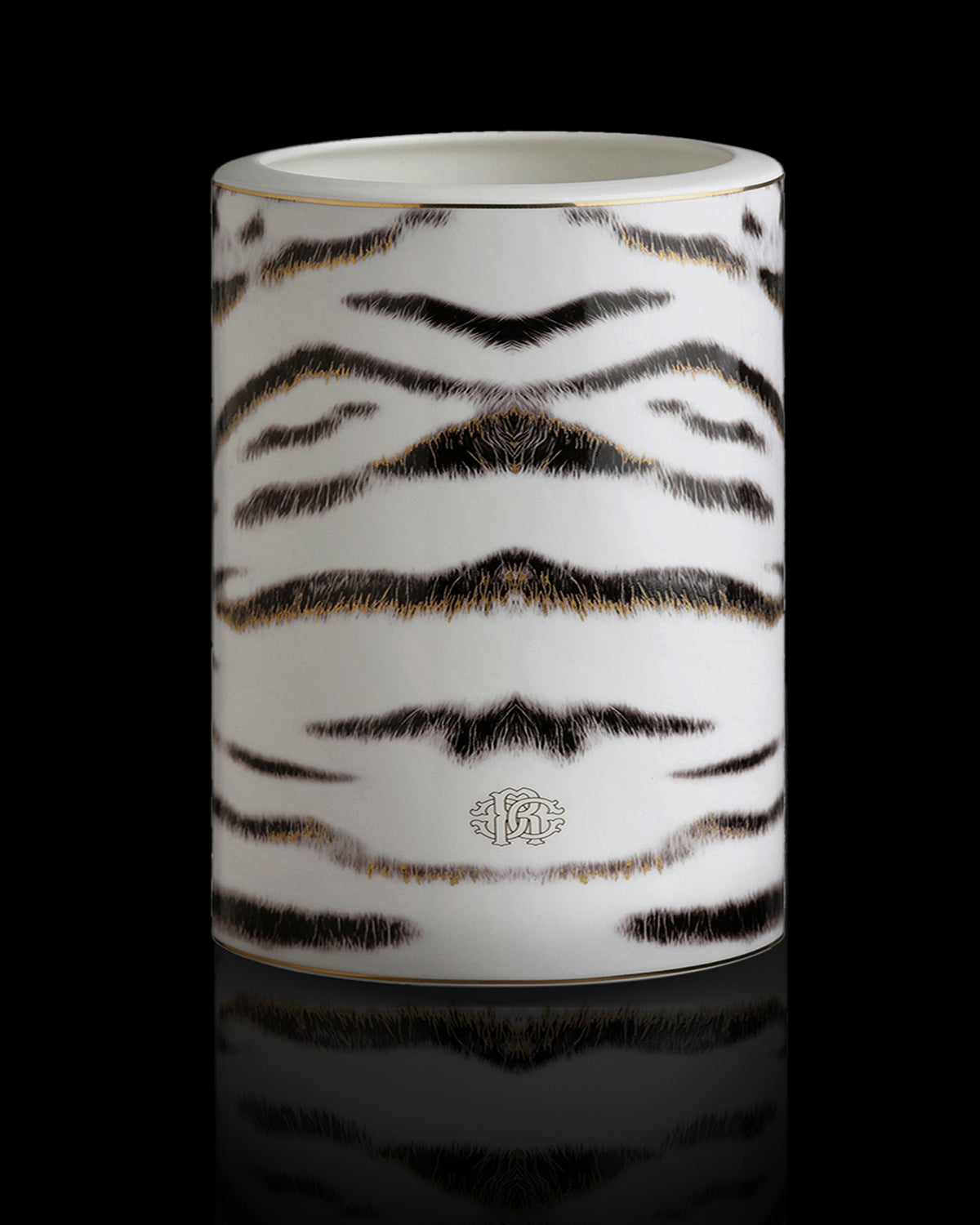 Medium Vase TIGER   diam. 3.75", H 7.75"