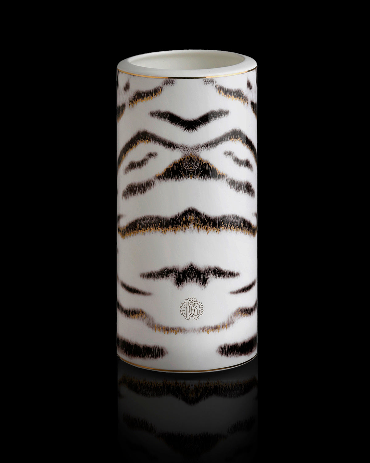 Medium Vase TIGER   diam. 3.75", H 7.75"