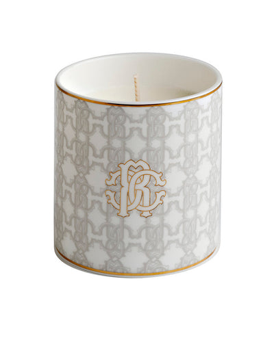 Roberto Cavalli Home Scented Candle MONOGRAM 270 g  White diam. 3.3", H 3.5"