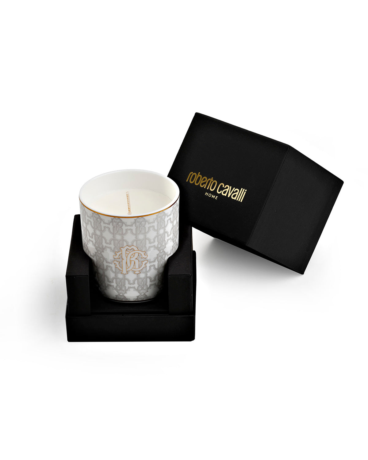 Scented Candle MONOGRAM 270gr  White diam. 3.3", H 3.5"