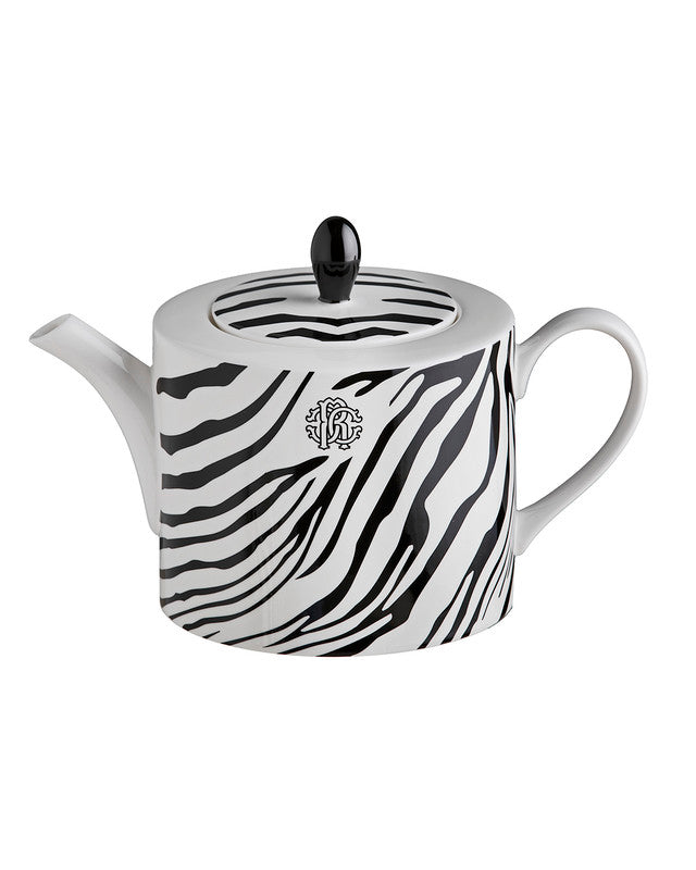 Tea Pot or Coffee Pot ZEBRAGE   diam. 4.75", H 4.5"