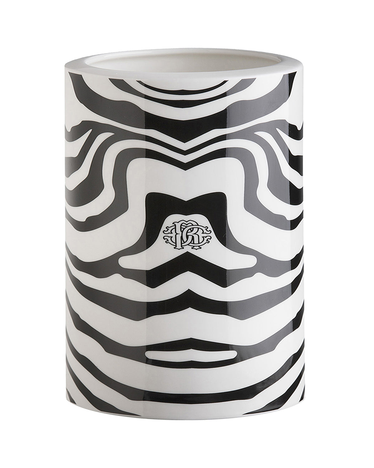 Medium Vase ZEBRAGE   diam. 3.75", H 7.75"
