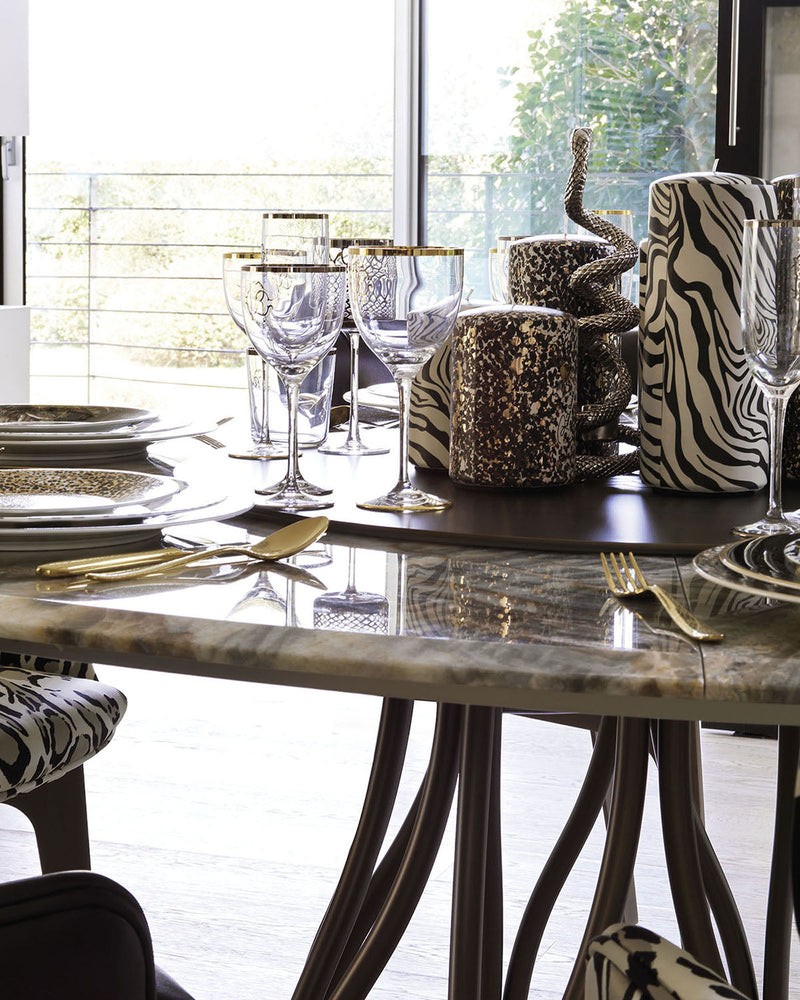 Roberto Cavalli Home High Vase ZEBRAGE   diam. 6.3", H 14"