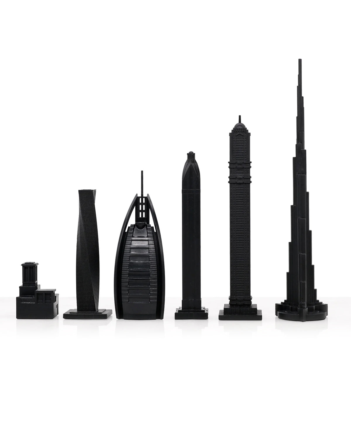 Chess Set Acrylic DUBAI Edition with Dubai Map Board