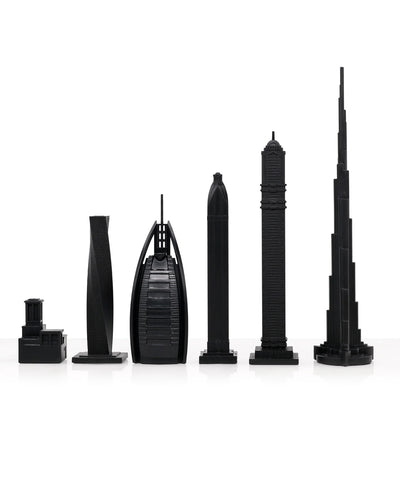 Chess Set Acrylic DUBAI Edition with Dubai Map Board