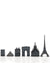 Skyline Chess Chess Set Stainless Steel Paris Edition with Paris Map Board