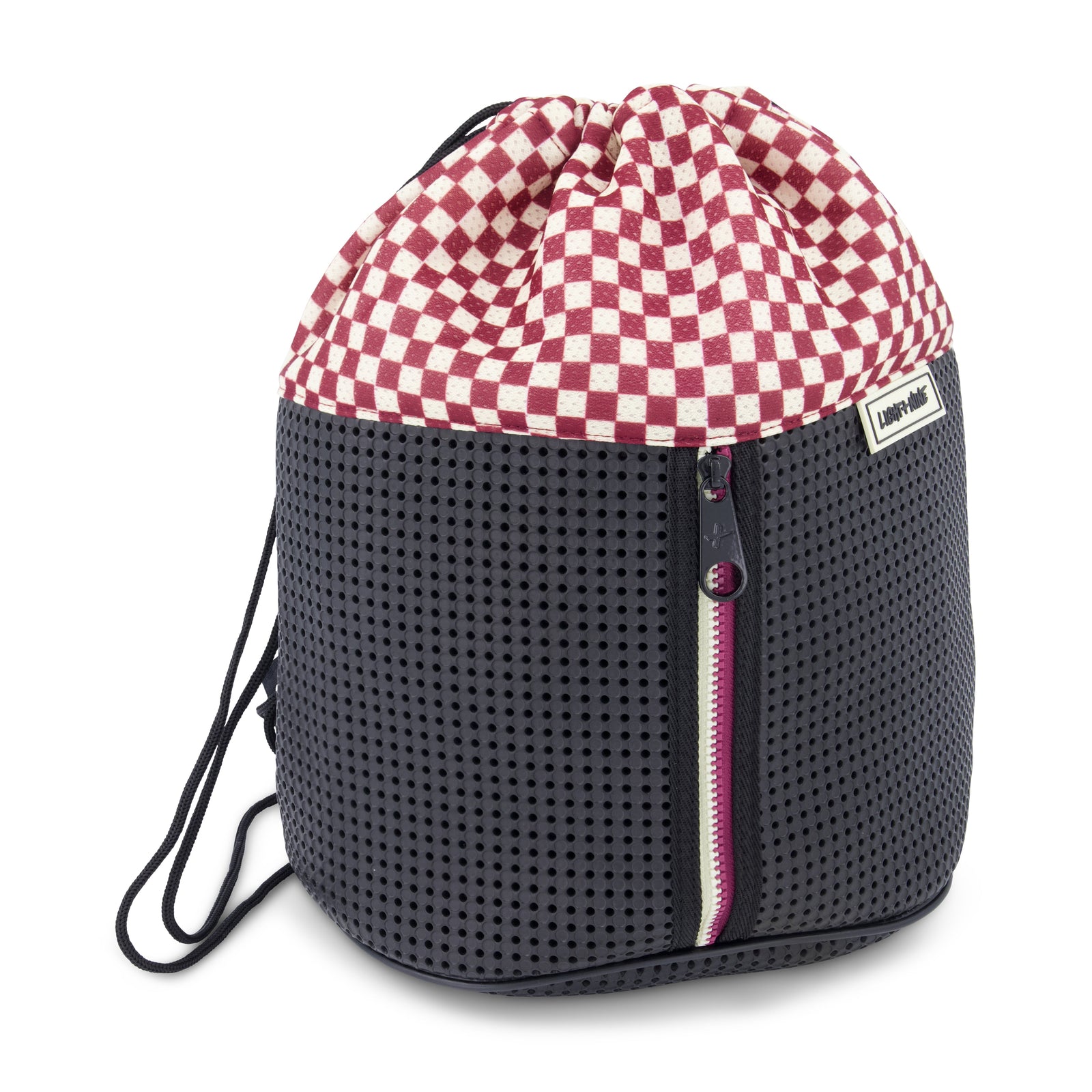 Sophy Zippered Checkered Brick