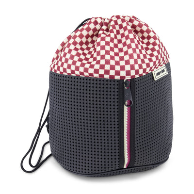 Sophy Zippered Checkered Brick