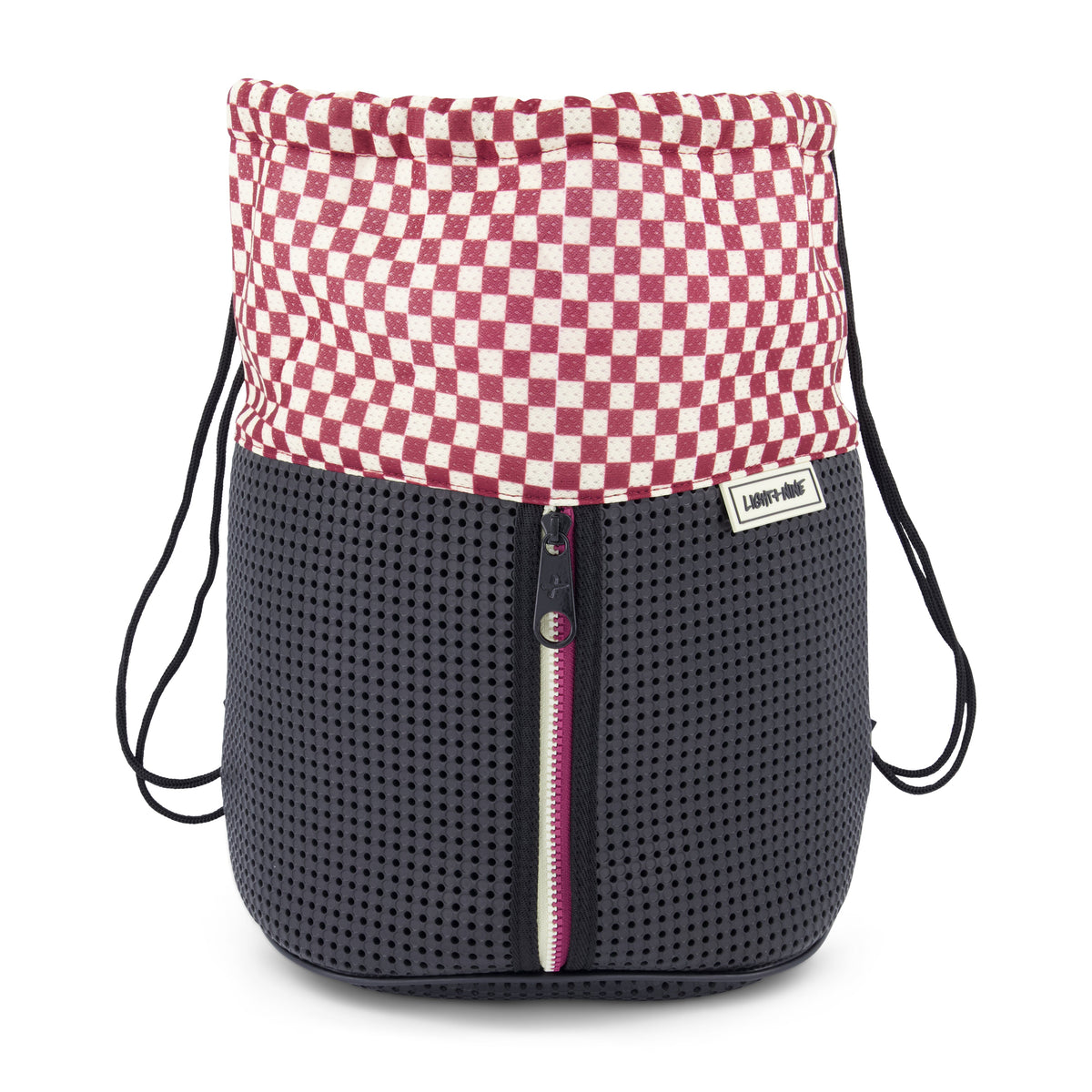 Sophy Zippered Checkered Brick