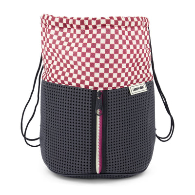 Sophy Zippered Checkered Brick