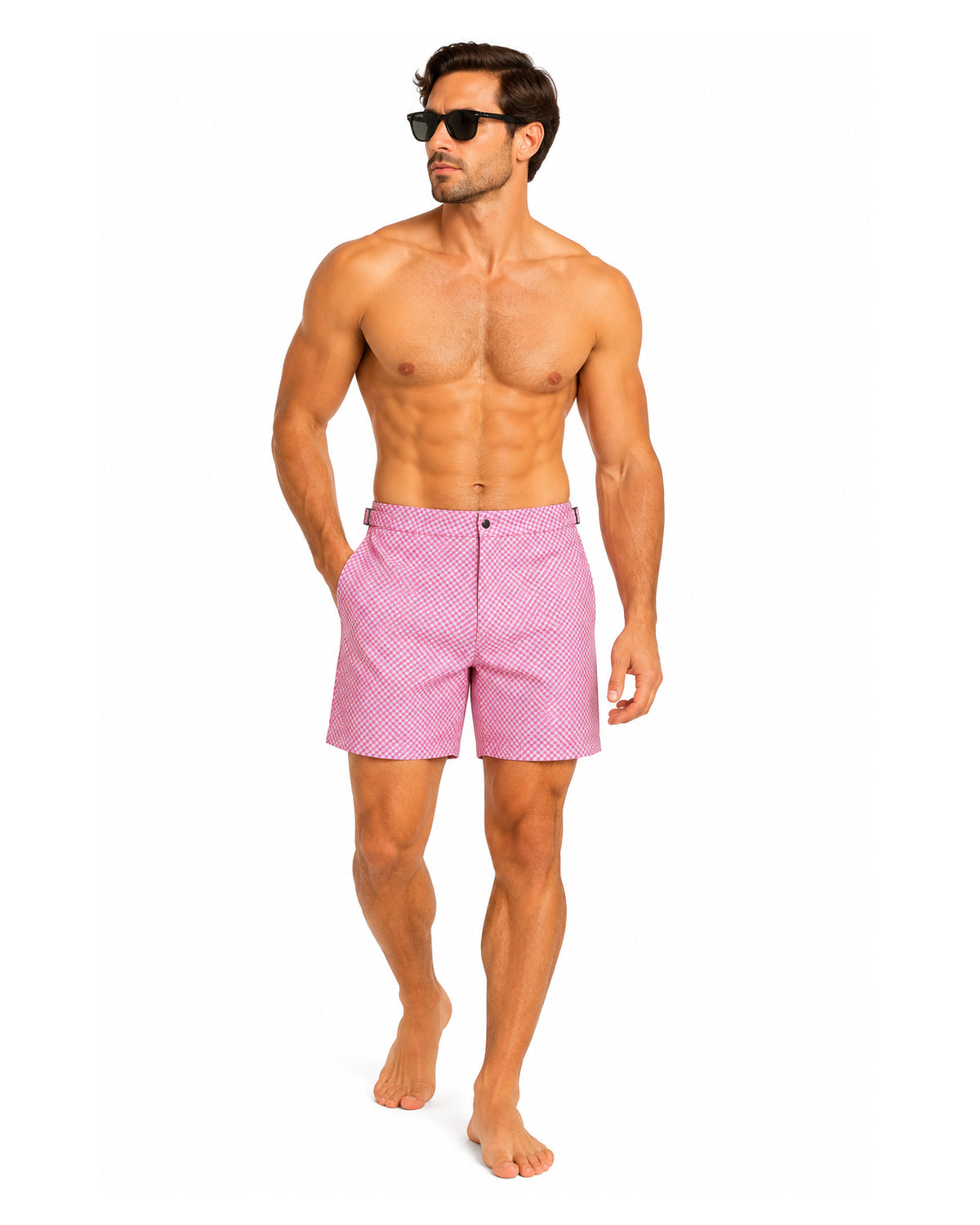 Men's Swim Shorts MARINE Quadrato Rose US Waist Size 32