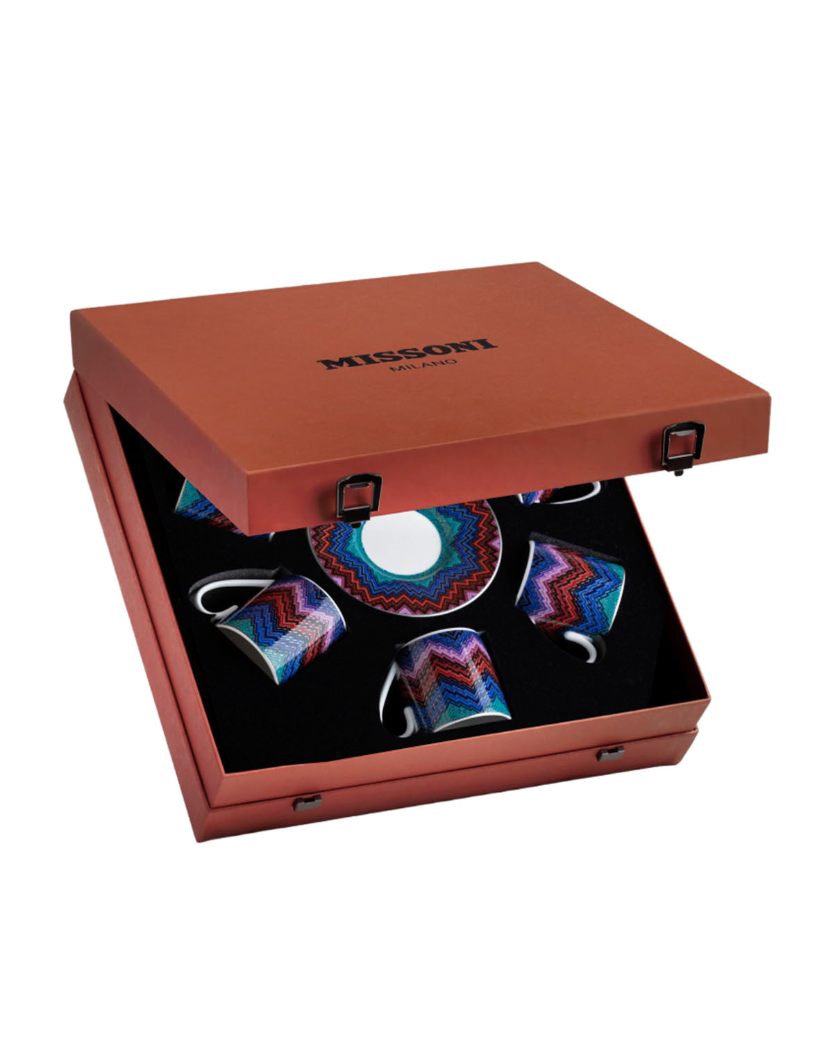 Coffee Cup & Saucer  STARLIGHT Set of 6 in Luxury Box - Ø 6 X H 6,1 Cm Cap. 12 Cl. - S.12 Cm