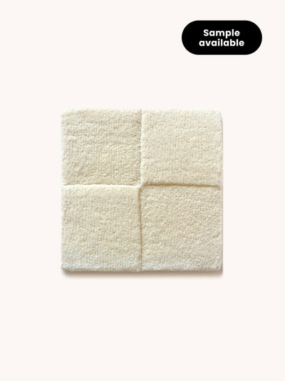 Rug CHECKERBOARD Off White 1.8 x 5.2 ft