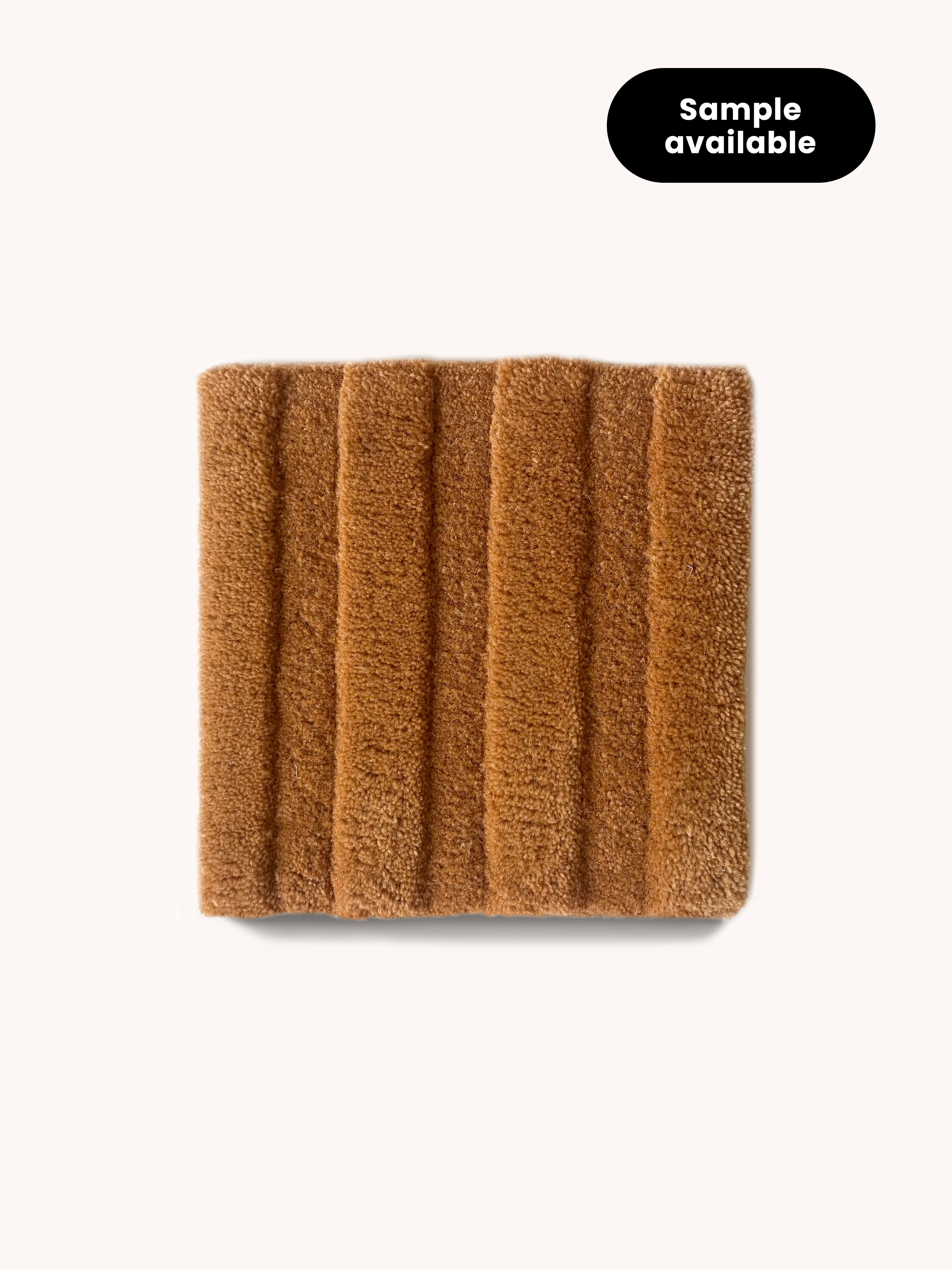 Maison Deux Rug SOLID STRIPE Terra Brown 5.6 x 7.9 ft