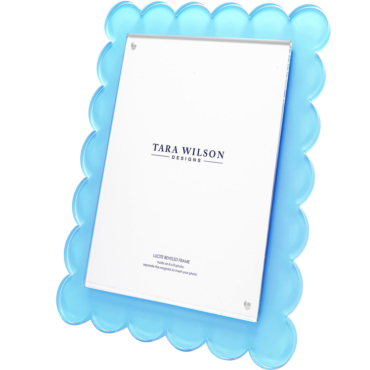 Tara Wilson Designs Frame SCALLOP Pastel Blue 11" x 13" for photo size 8" x 10"