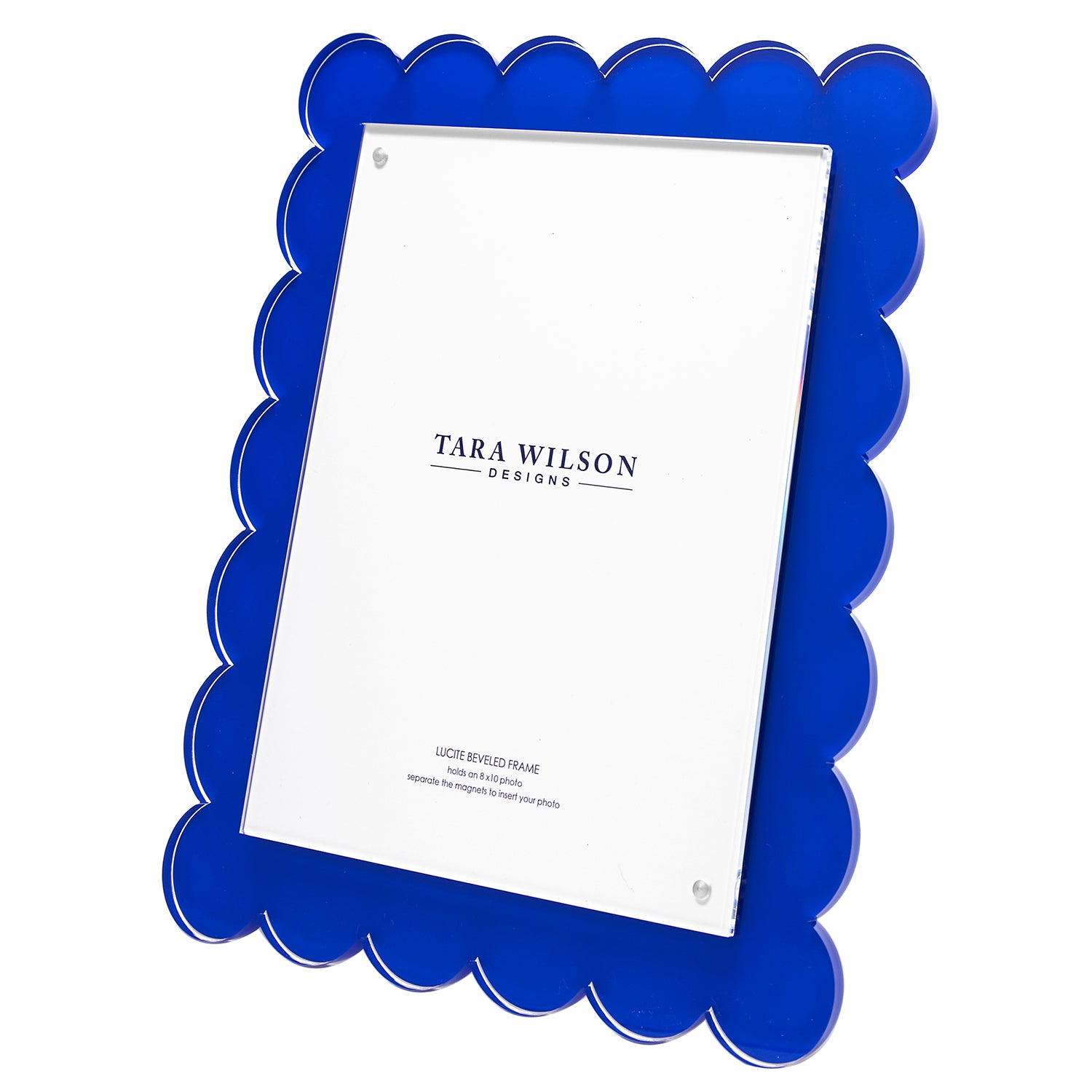 Tara Wilson Designs Frame SCALLOP Blue 11" x 13" for photo size 8" x 10"