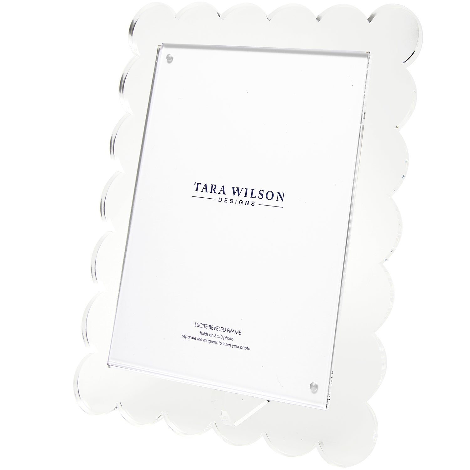 Tara Wilson Designs Frame SCALLOP Clear 11" x 13" for photo size 8" x 10"