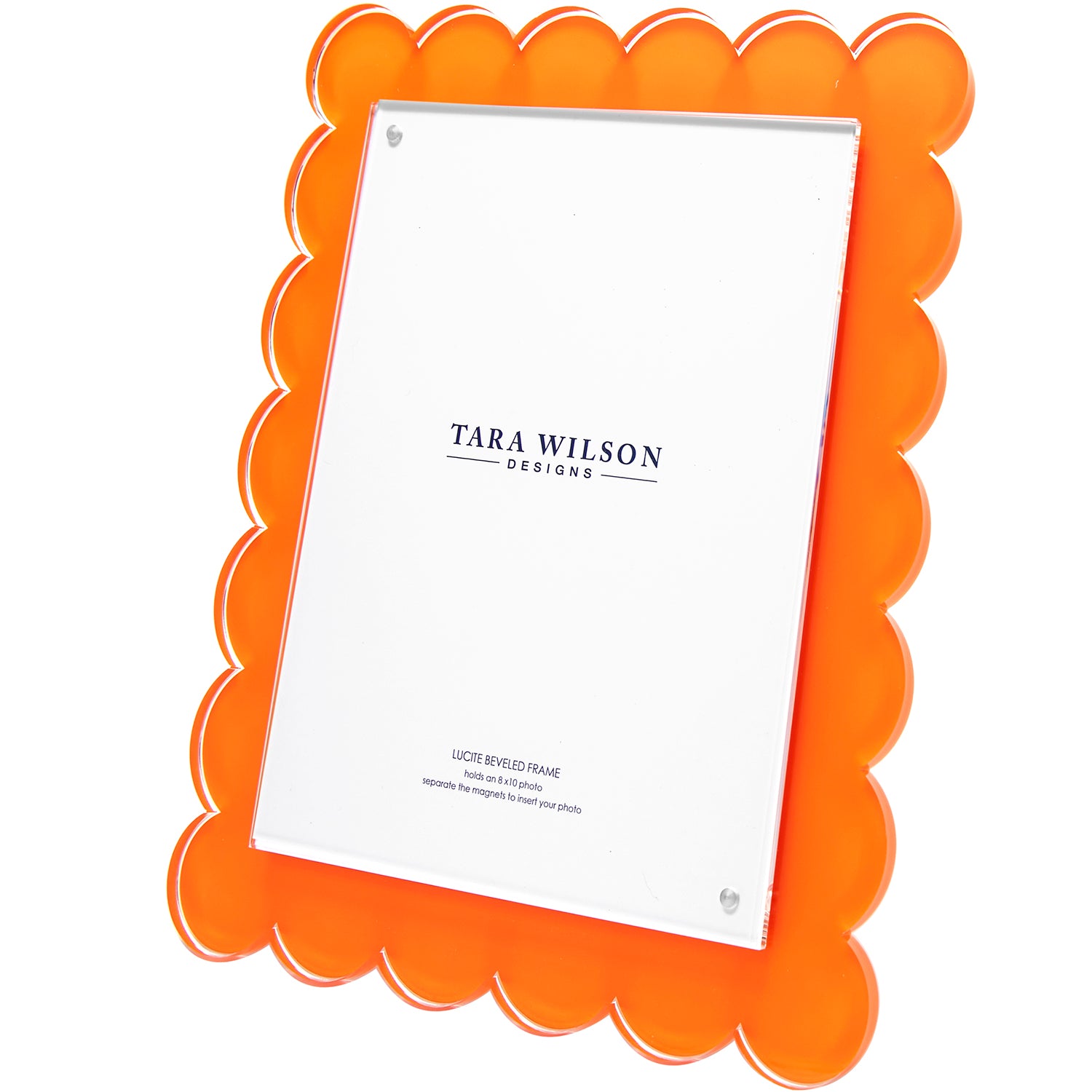 Tara Wilson Designs Frame SCALLOP Orange 11" x 13" for photo size 8" x 10"